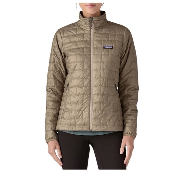 Patagonia Women’s Small Nano Puff Insulated Jacket Seabird Grey Tan Puffy NWT - Picture 8 of 11